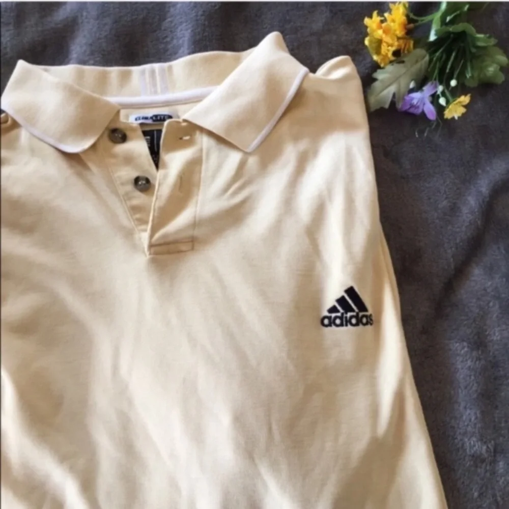 Adidas yellow climate golf polo tee size xl country club